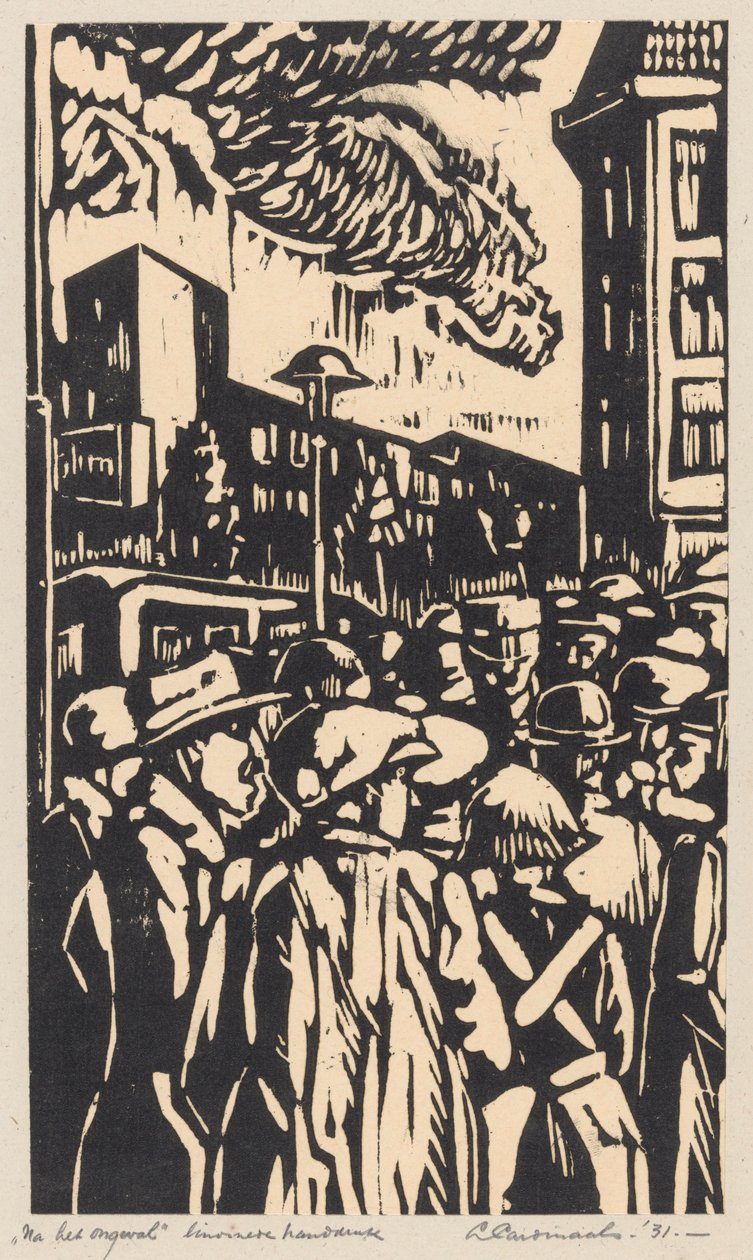 Etter ulykken (original tittel på objektet) av Louis Cardinaals (signed by artist)
