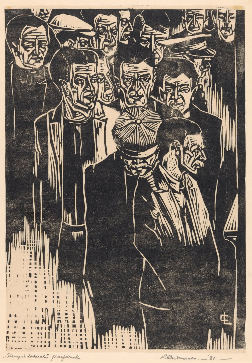 Stempellokaal (original tittel på objekt) av Louis Cardinaals (signed by artist)