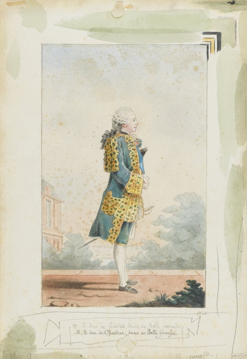 Louis Philippe II, hertug av Chartres 1747-1793, 1760 av Louis Carrogis dit Carmontelle
