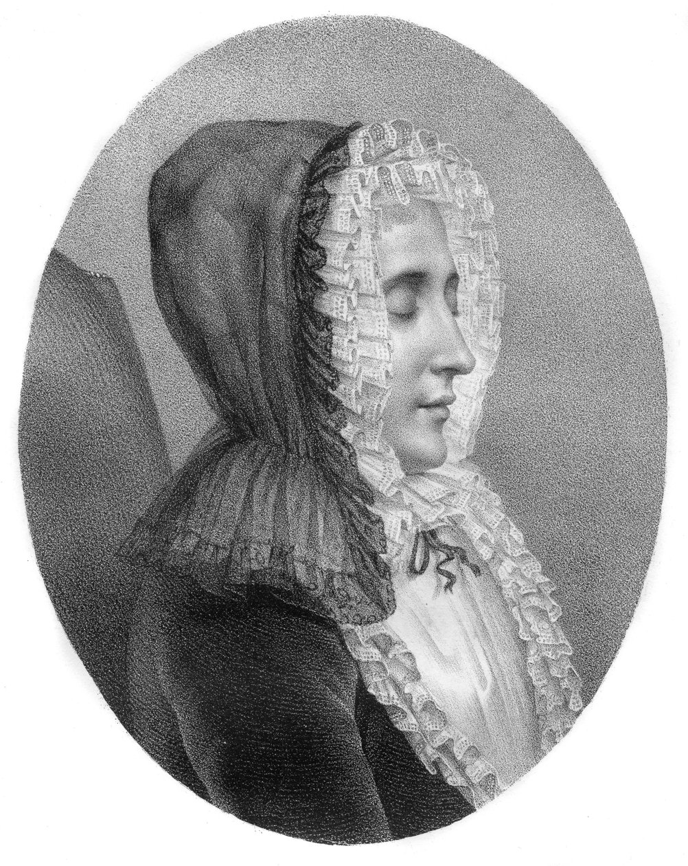 Madame du Deffand - Marie de Vichy-Chamrond (eller Champrond), Marquise du Deffand - 1697-1780 - gravering av Carmontelle - av Louis Carrogis (after) Carmontelle