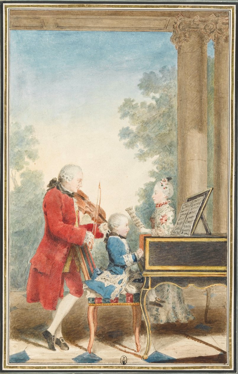Portrett av Wolfgang Amadeus Mozart av Louis Carrogis Carmontelle