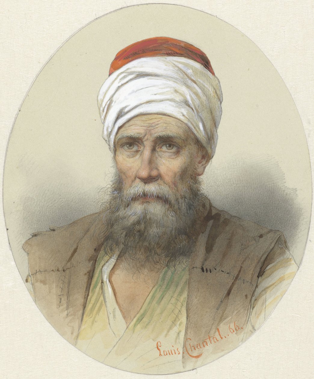 Mann med turban av Louis Chantal