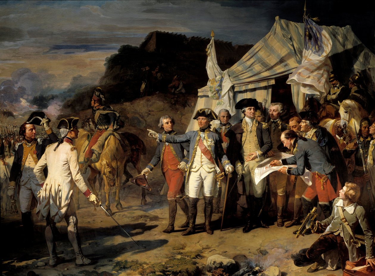 Beleiringen av Yorktown av Louis Charles Auguste Couder