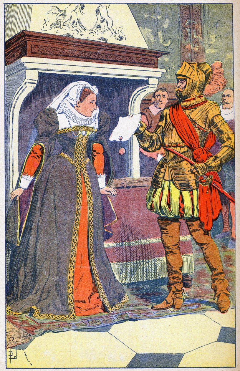Arrestasjon av Marie Stuart i 1567 av Louis Charles Bombled