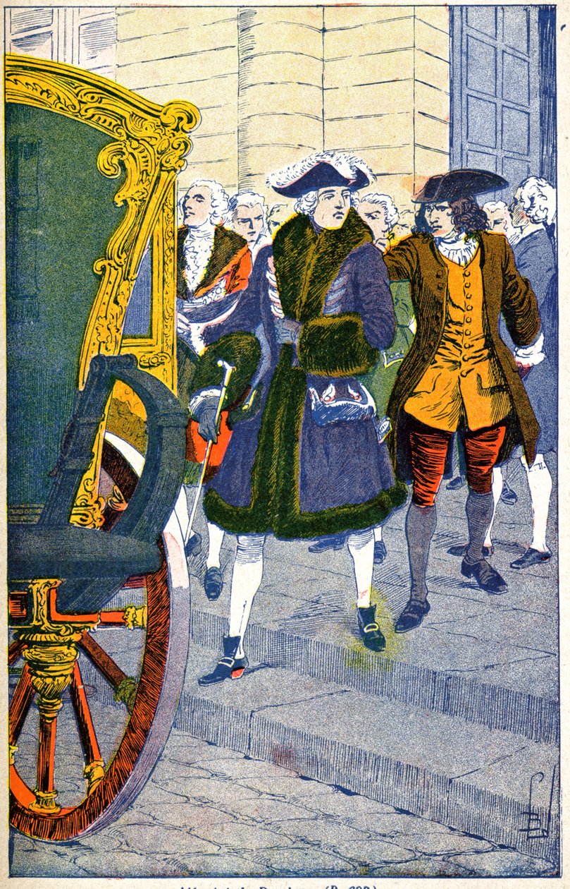 Damiens venter på livet til Louis XV av Louis Charles Bombled