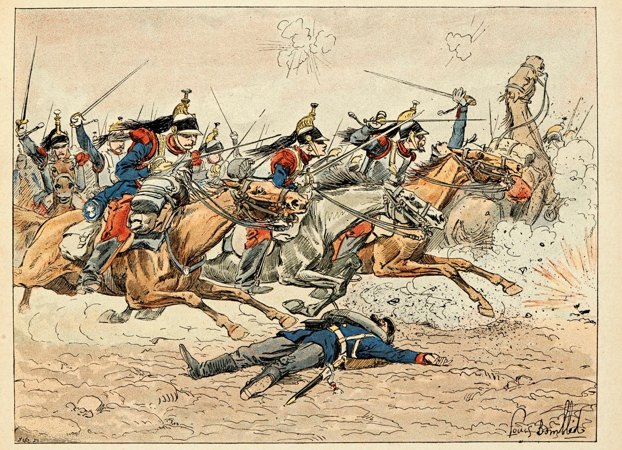 Illustrasjon hentet fra boken "Les heros du Siecle", anekdotiske resiter av Dick de Lonlay og illustrert av Louis Bombled (1862-1927) av Louis Charles Bombled