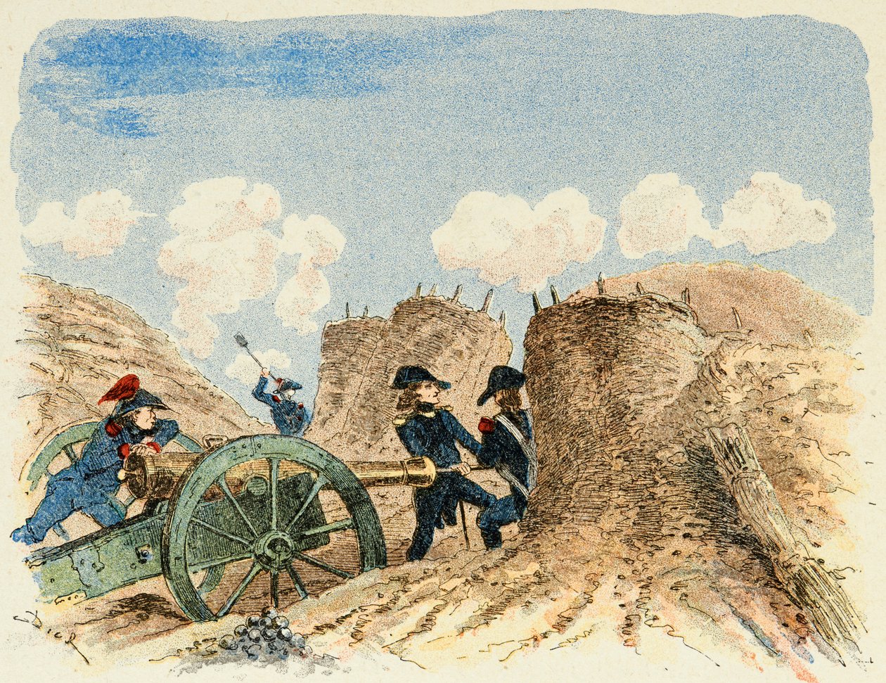 Illustrasjon hentet fra boken "Les heros du Siecle", anekdotiske resiter av Dick de Lonlay og illustrert av Louis Bombled (1862-1927) av Louis Charles Bombled
