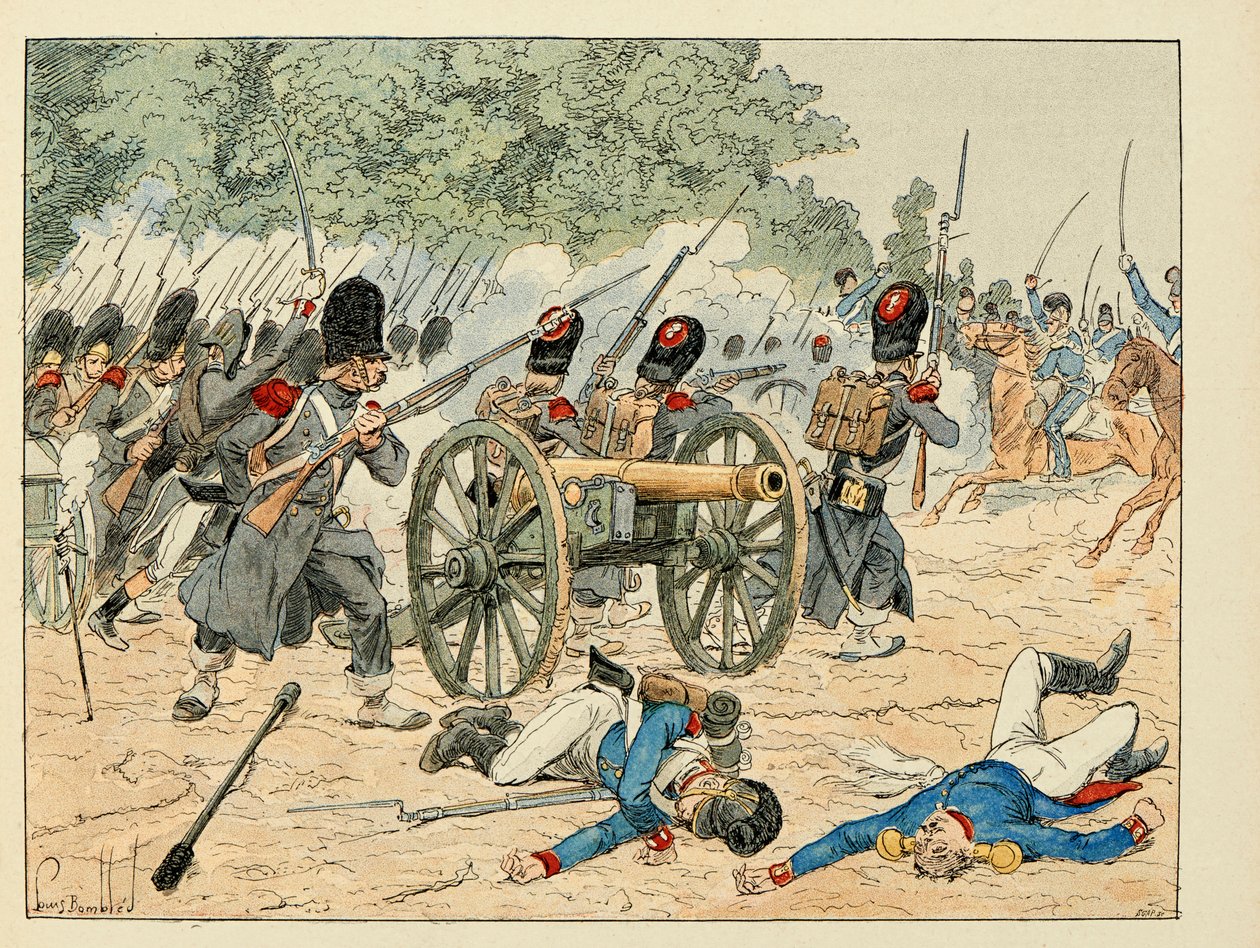 Illustrasjon hentet fra boken "The Heros of the Siecle", anekdotiske resiter av Dick de Lonlay og illustrert av Louis Bombled (1862-1927) av Louis Charles Bombled