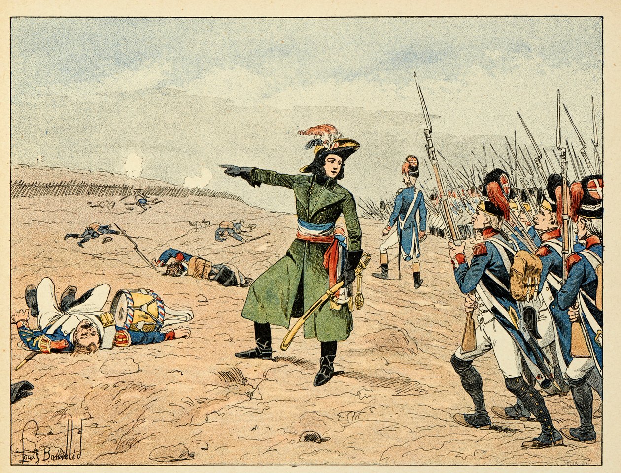Illustrasjon hentet fra boken "The Heros of the Siecle", anekdotiske resiter av Dick de Lonlay og illustrert av Louis Bombled (1862-1927) av Louis Charles Bombled