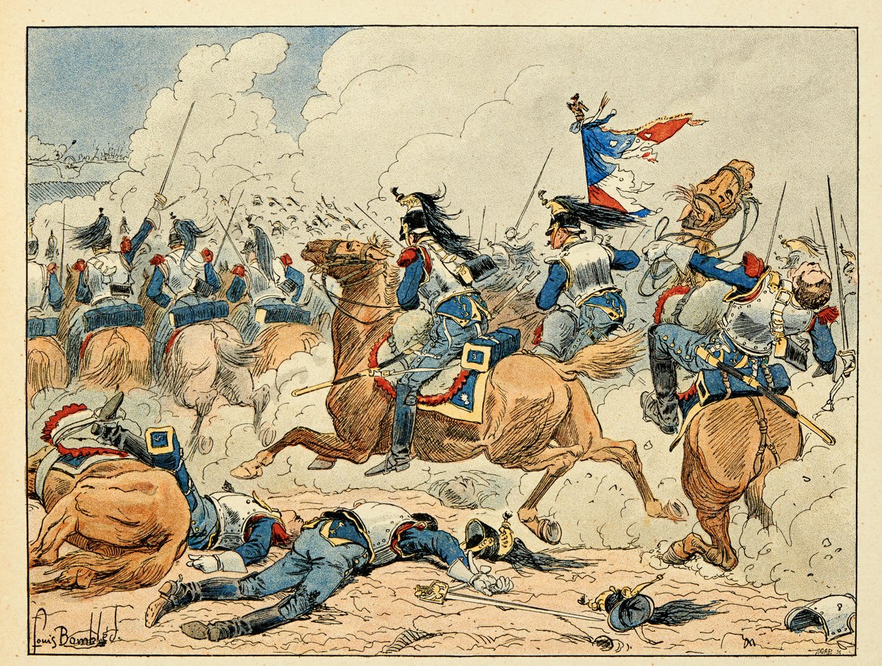 Illustrasjon hentet fra boken "The heros of the century", anekdotiske resiter av Dick de Lonlay og illustrert av Louis Bombled (1862-1927) av Louis Charles Bombled