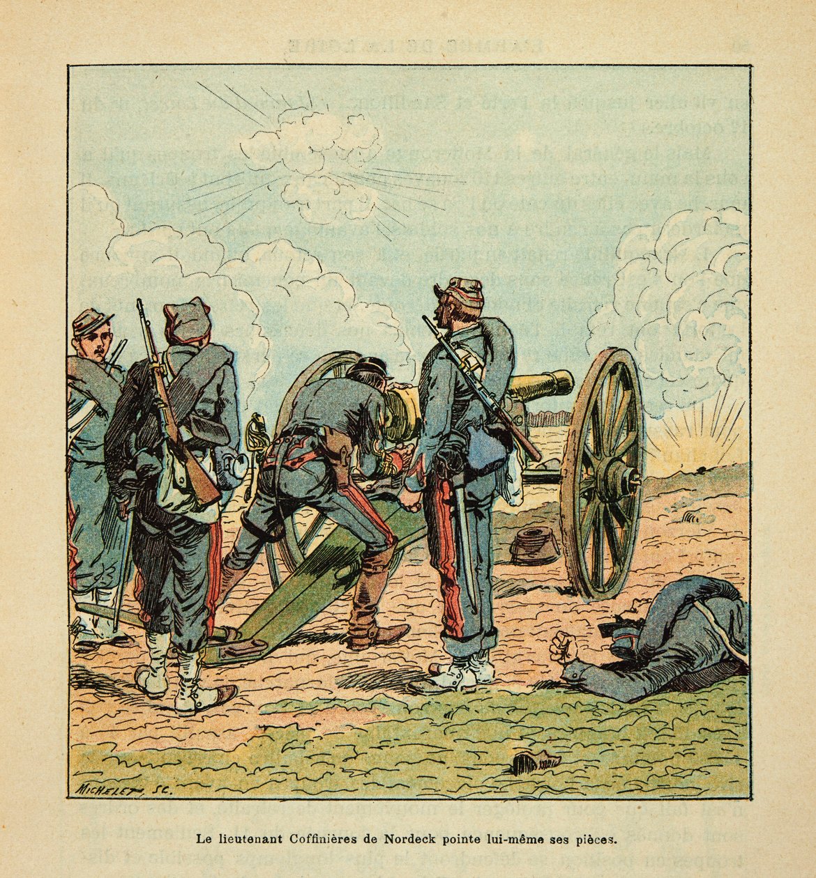 The Army of the Loire av Eugene Sergent, sa Grenest, illustrert av Louis Bombled (1862-1927) (fransk-tyske krig; kampanje 1870-1871): Slaget ved Orleans 11. oktober av Louis Charles Bombled