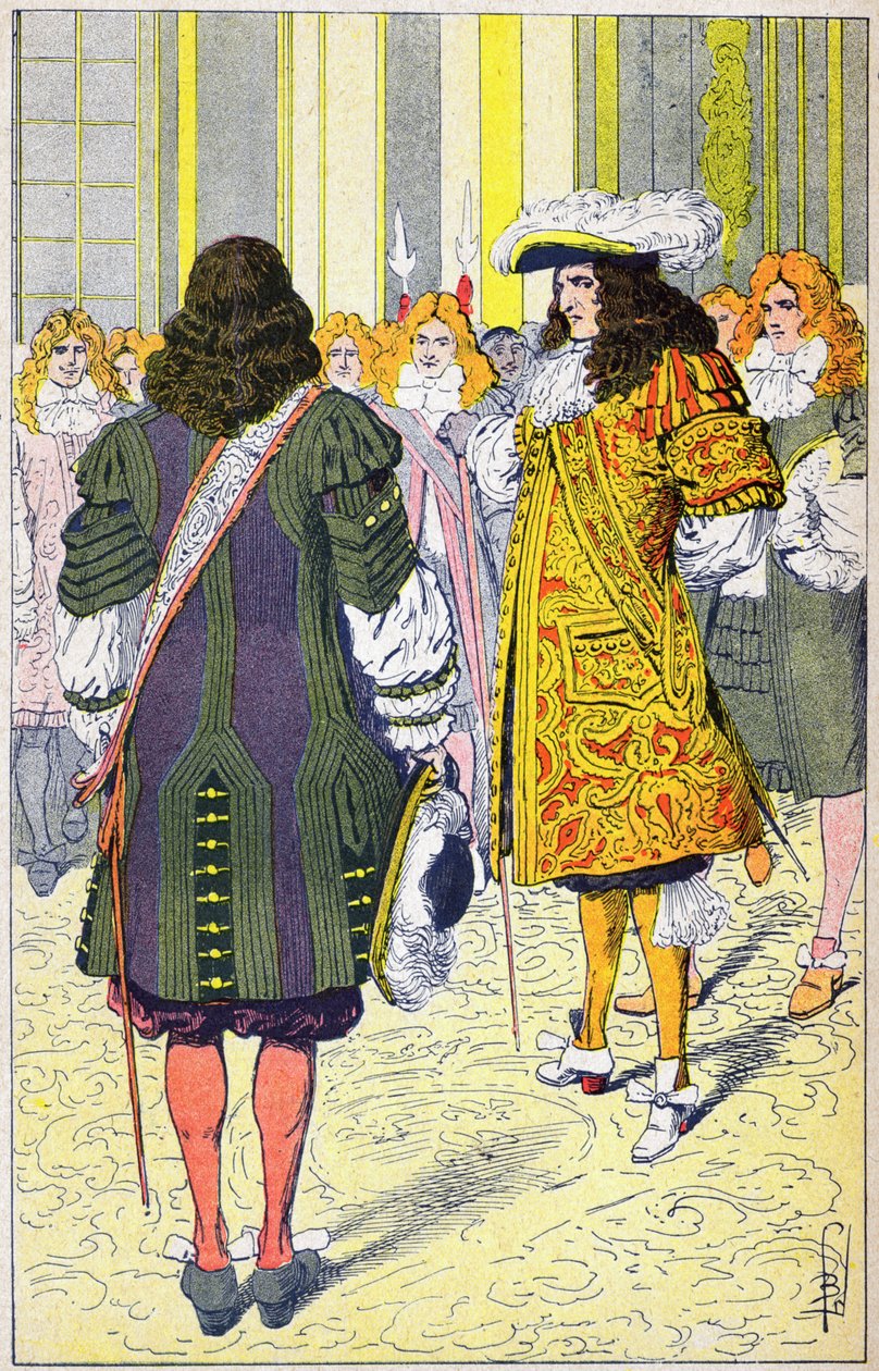 Louis XIV og Hollands ambassadør av Louis Charles Bombled