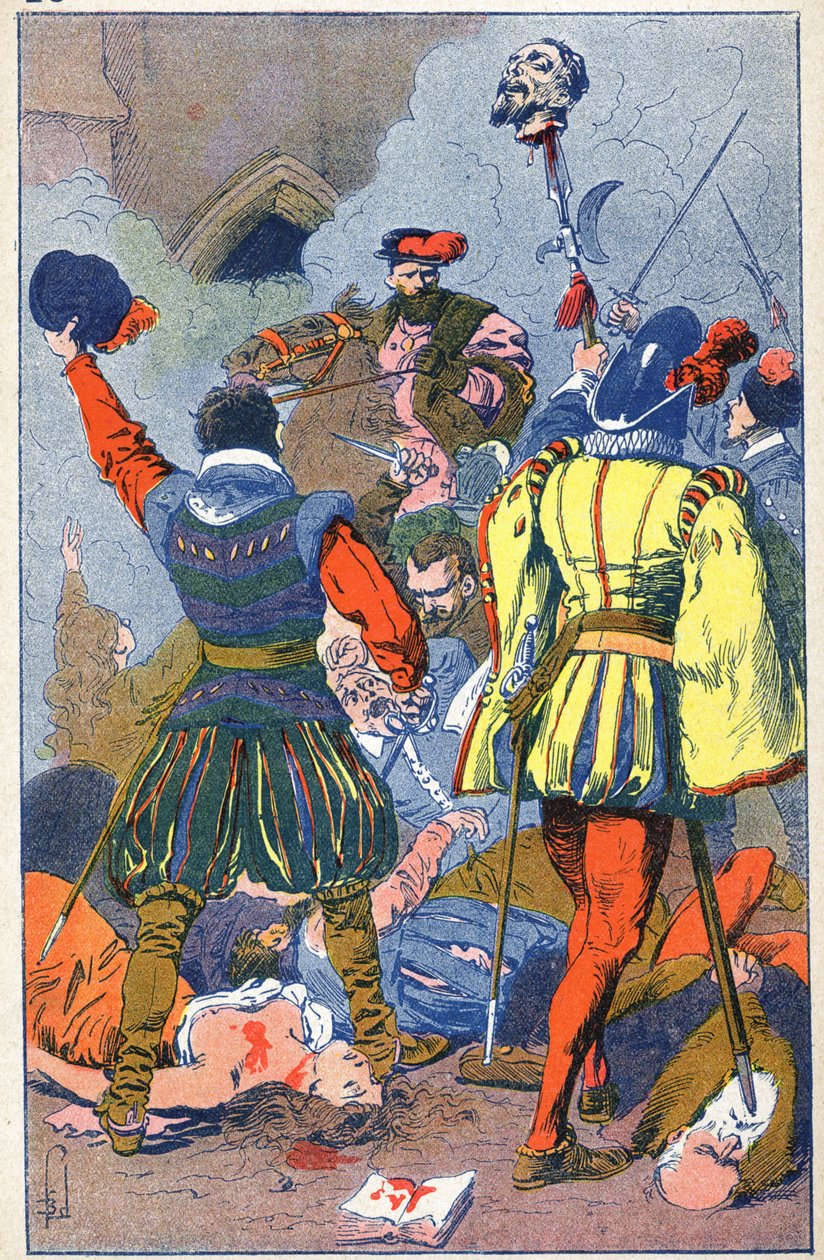 Massacre de protestants a Vassy av Louis Charles Bombled