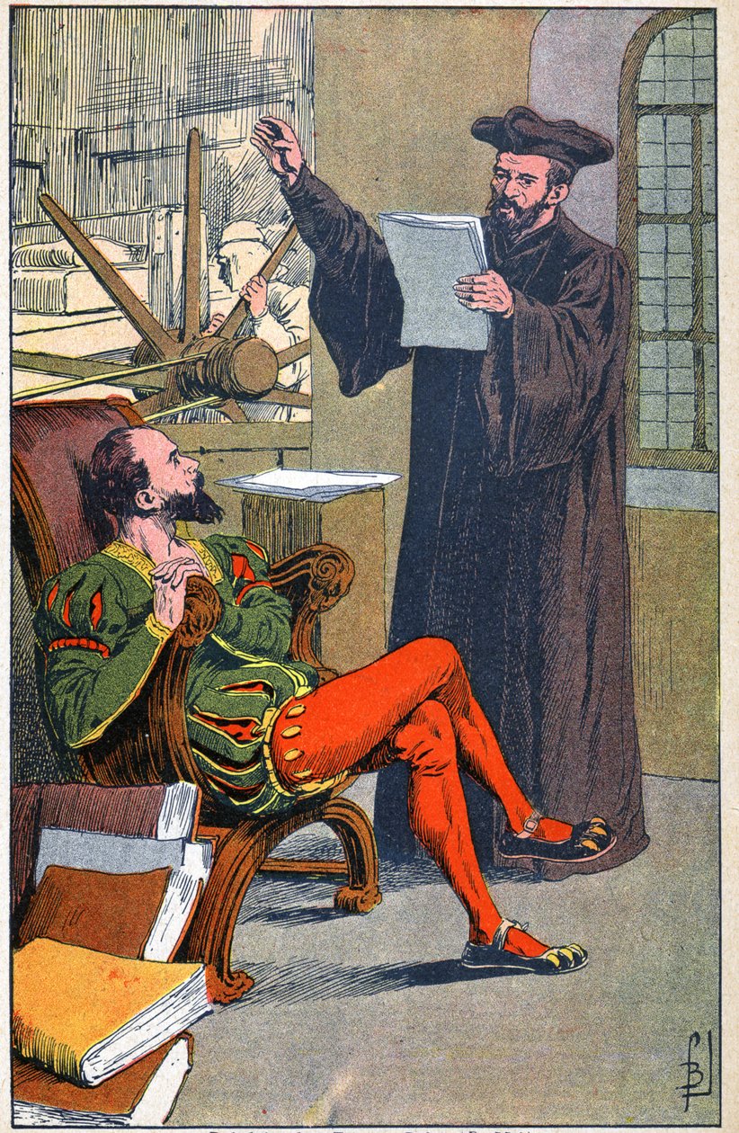 Rabelais i trykkeriet til Etienne Dolet av Louis Charles Bombled