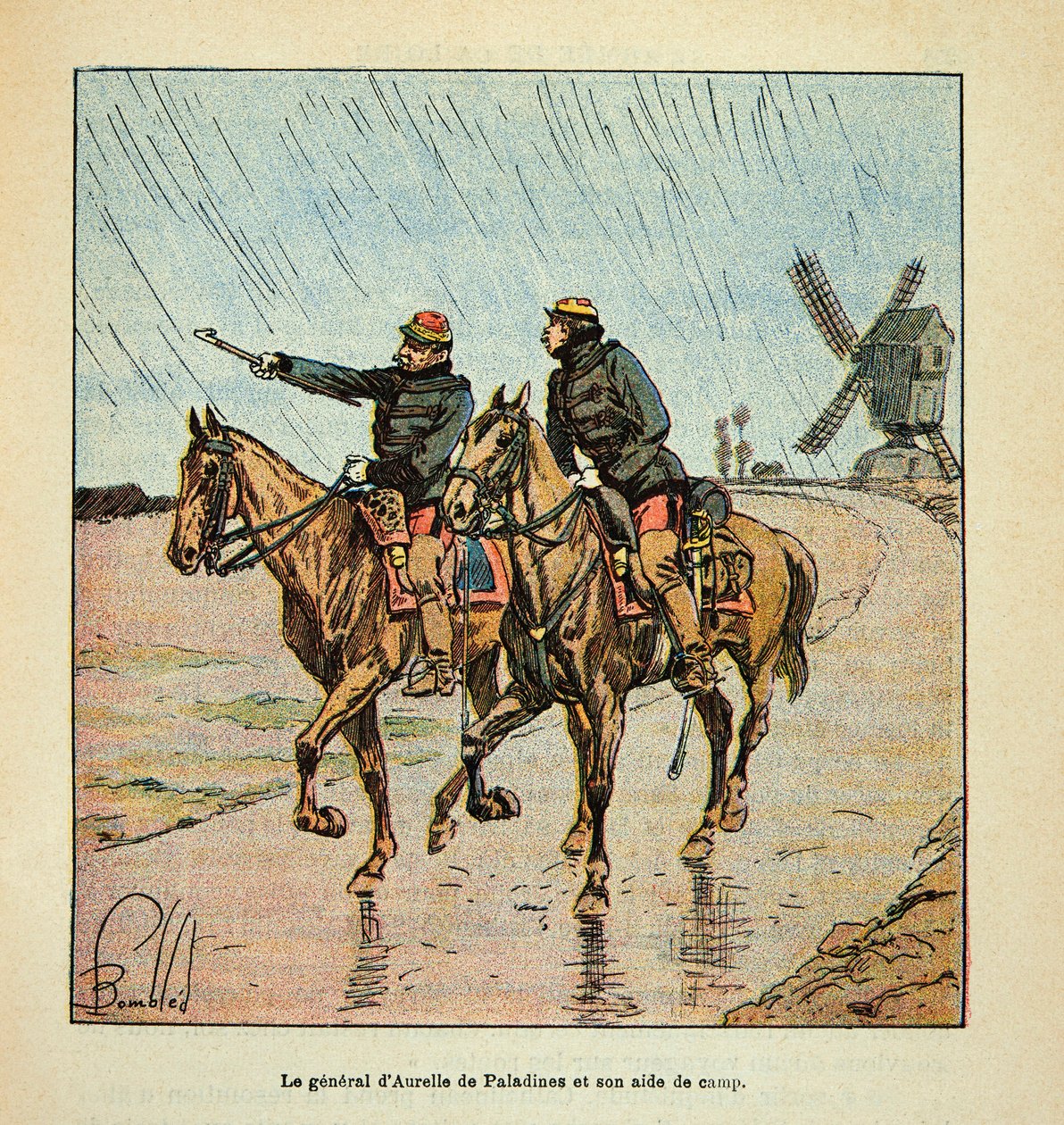 The Armee of the Loire av Eugene Sergeant, kjent som Grenest, illustrert av Louis Bombled (1862-1927) (den fransk-tyske krigen; kampanje 1870 -1871): General d