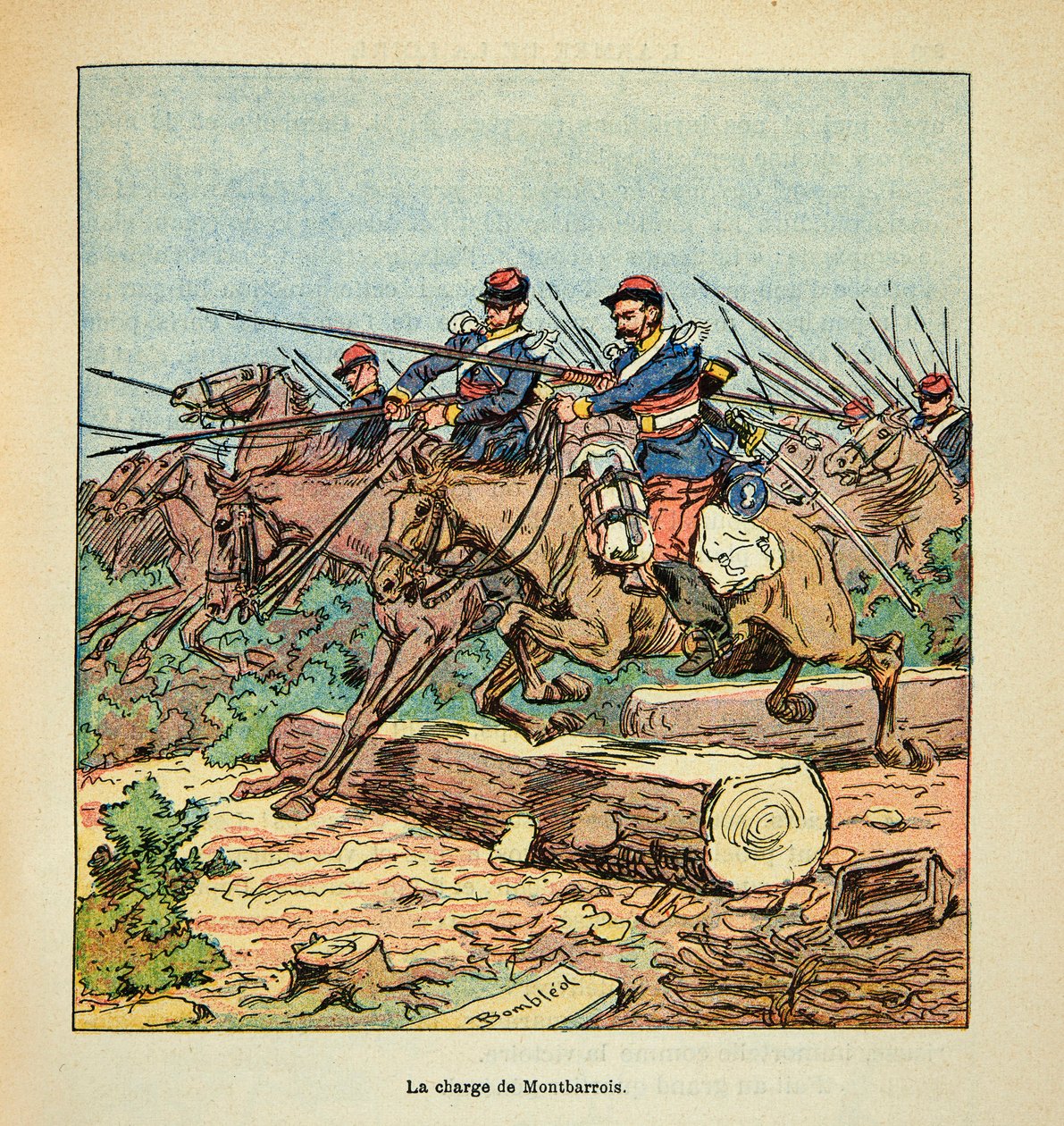 The Armee of the Loire av Eugene Sergent, dit Grenest, illustrert av Louis Bombled (1862-1927) (fransk-tyske krig; kampanje 1870 -1871): Slaget ved Ladon 22. november av Louis Charles Bombled