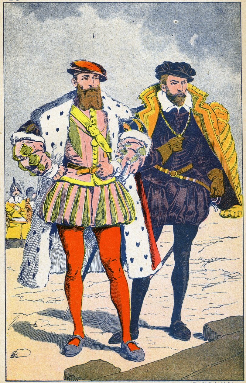 Hertugen av Guise og admiralen av Coligny av Louis Charles Bombled