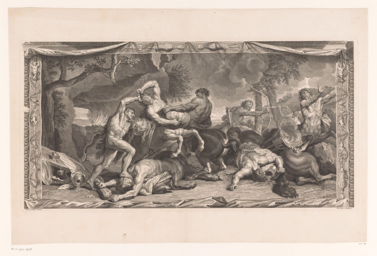 Hercules kjemper mot kentaurene Malerier fra Hôtel Lambert (serietittel) La Galerie de monsieur le Président Lambert-representant l