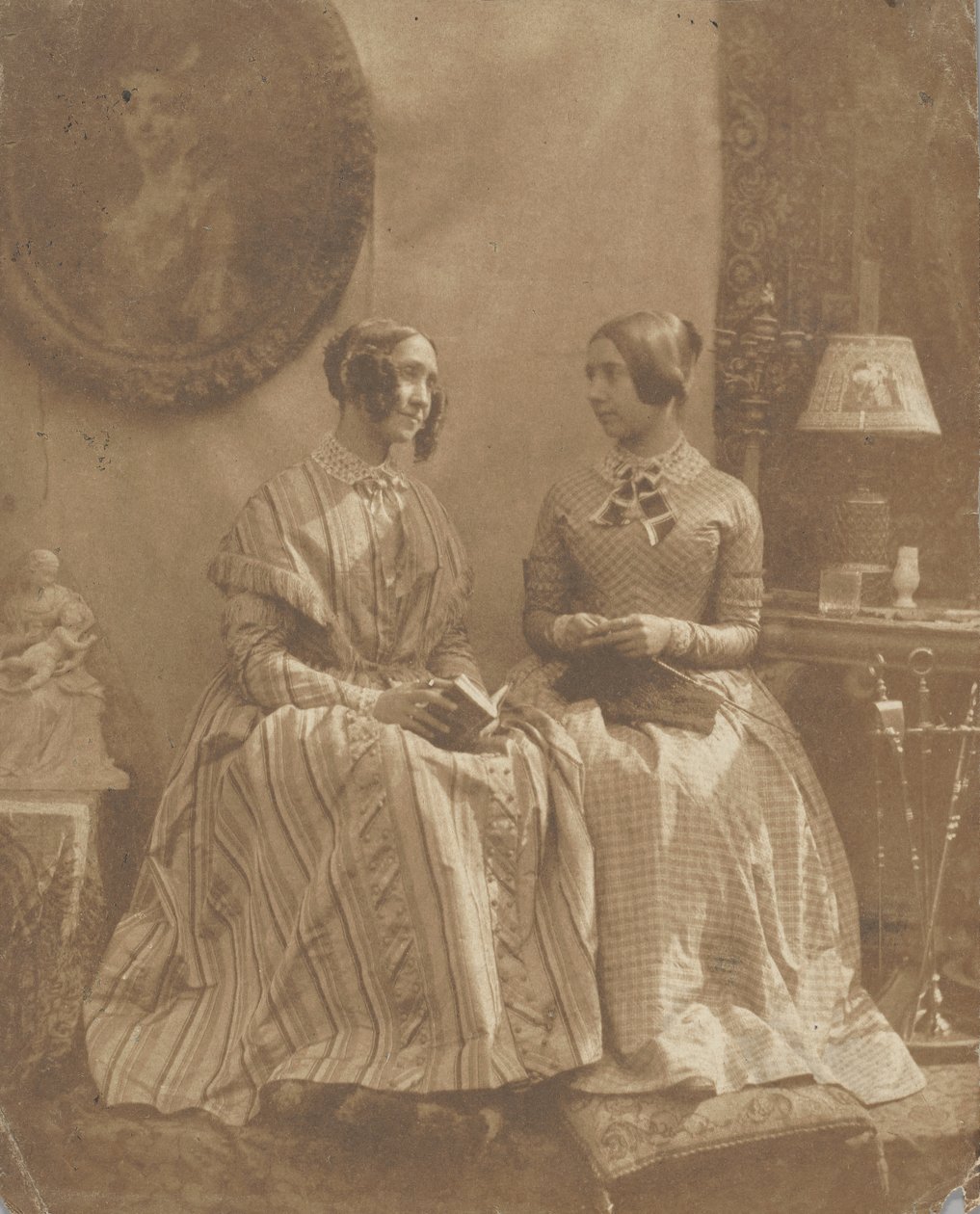 [Kunstnerens hustru og datter], 1846-49. av Louis Désiré Blanquart Evrard