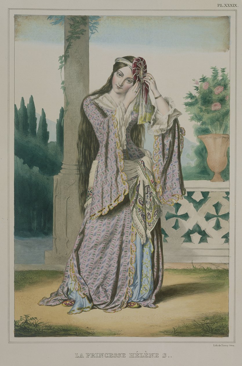 Prinsesse Helen, gravert av Thierry Brothers, 1825 av Louis Dupré