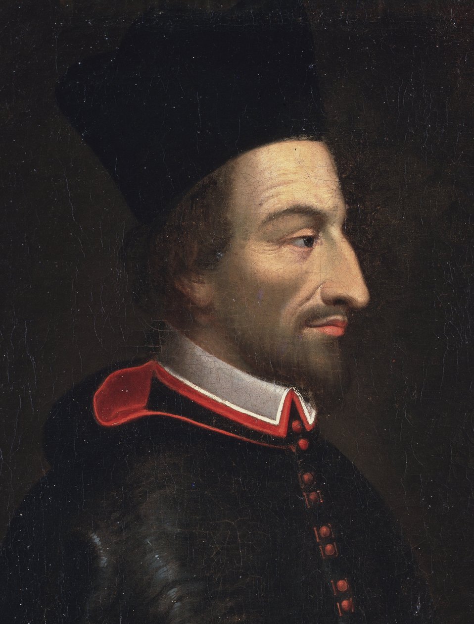 Portrett av Cornelius Jansen, kalt Jansenius, biskop av Ypres, detalj (olje på lerret av Louis Dutielt