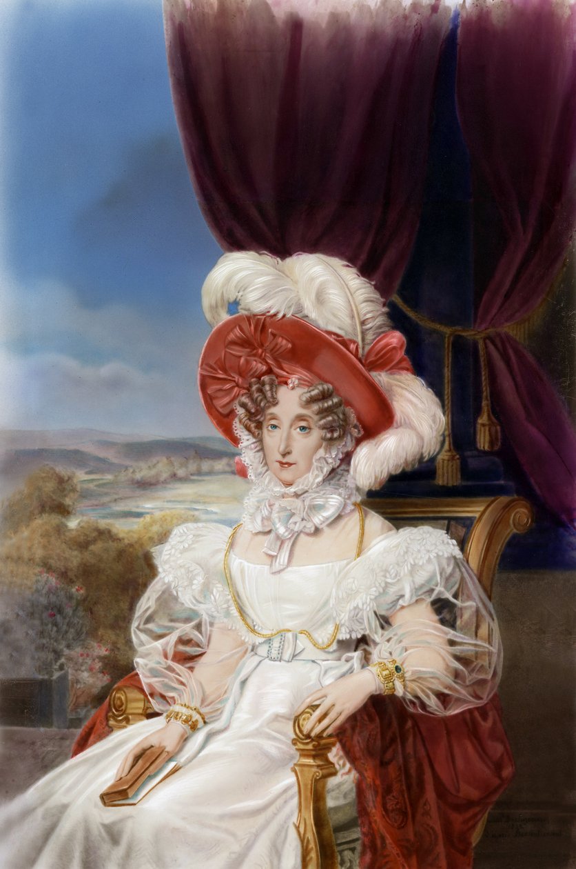 Portrett av dronningen Marie-Amelie, ca. 1839 (maleri) av Louis Edouard Rioult