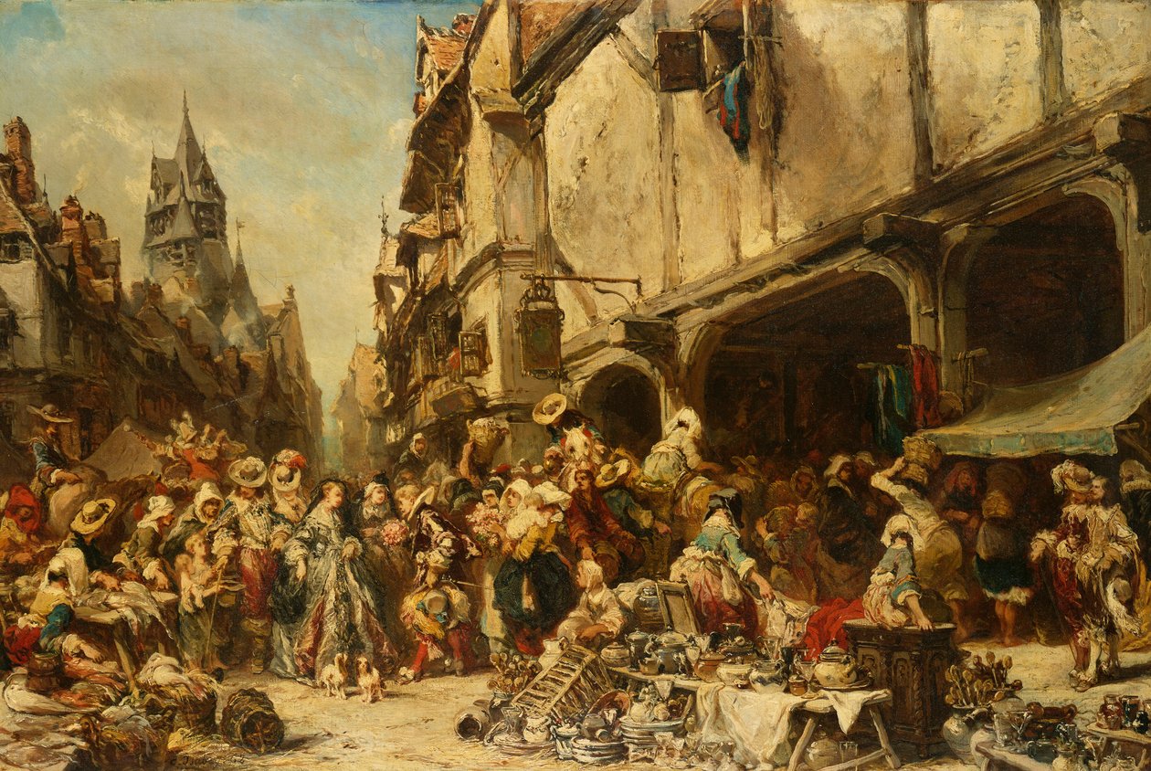 Markedsplassen, 1862 av Eugene Isabey