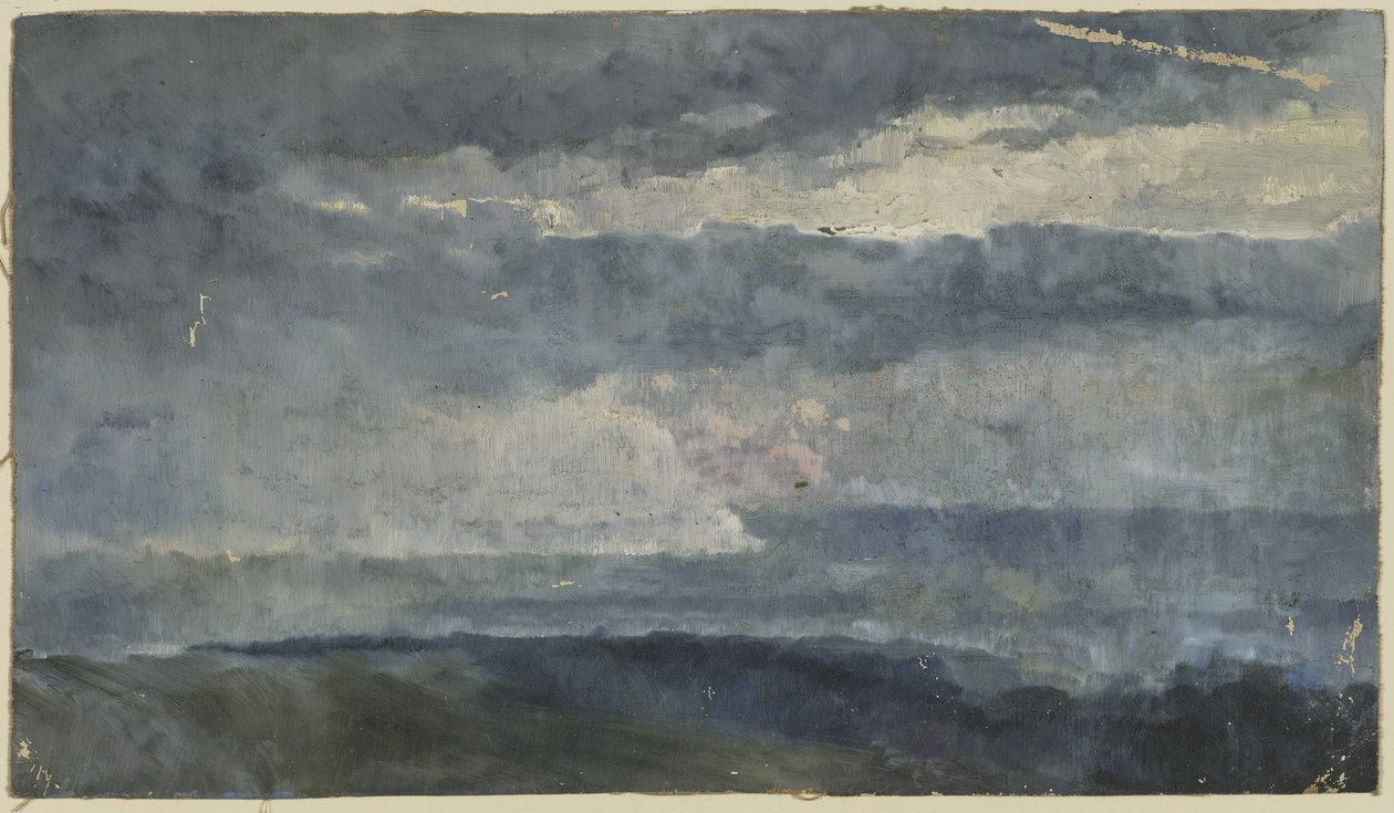 Oljestudie (skyer) av Louis Eysen