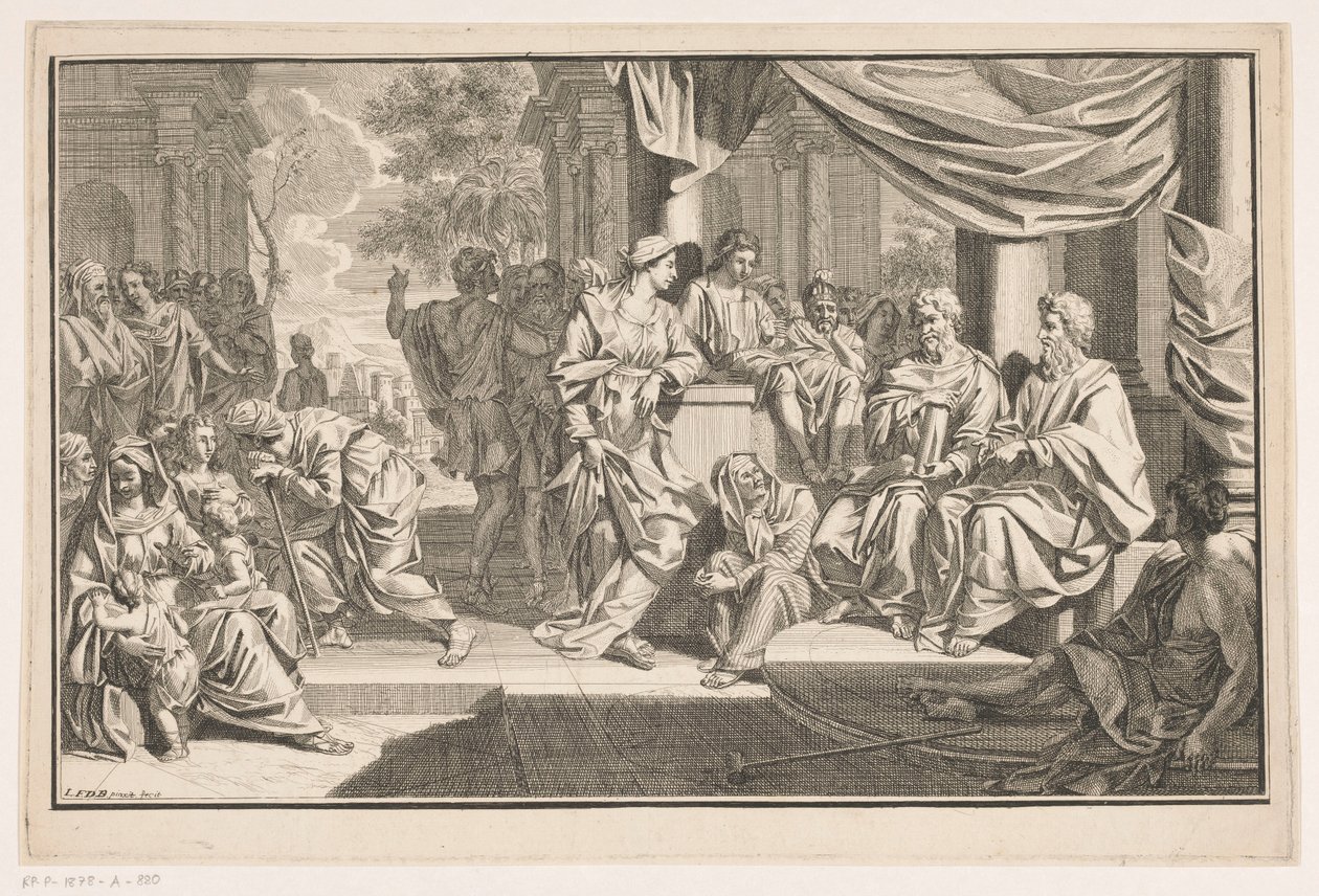Paulus og Barnabas forkynner foran tempelet av Louis Fabritius Dubourg