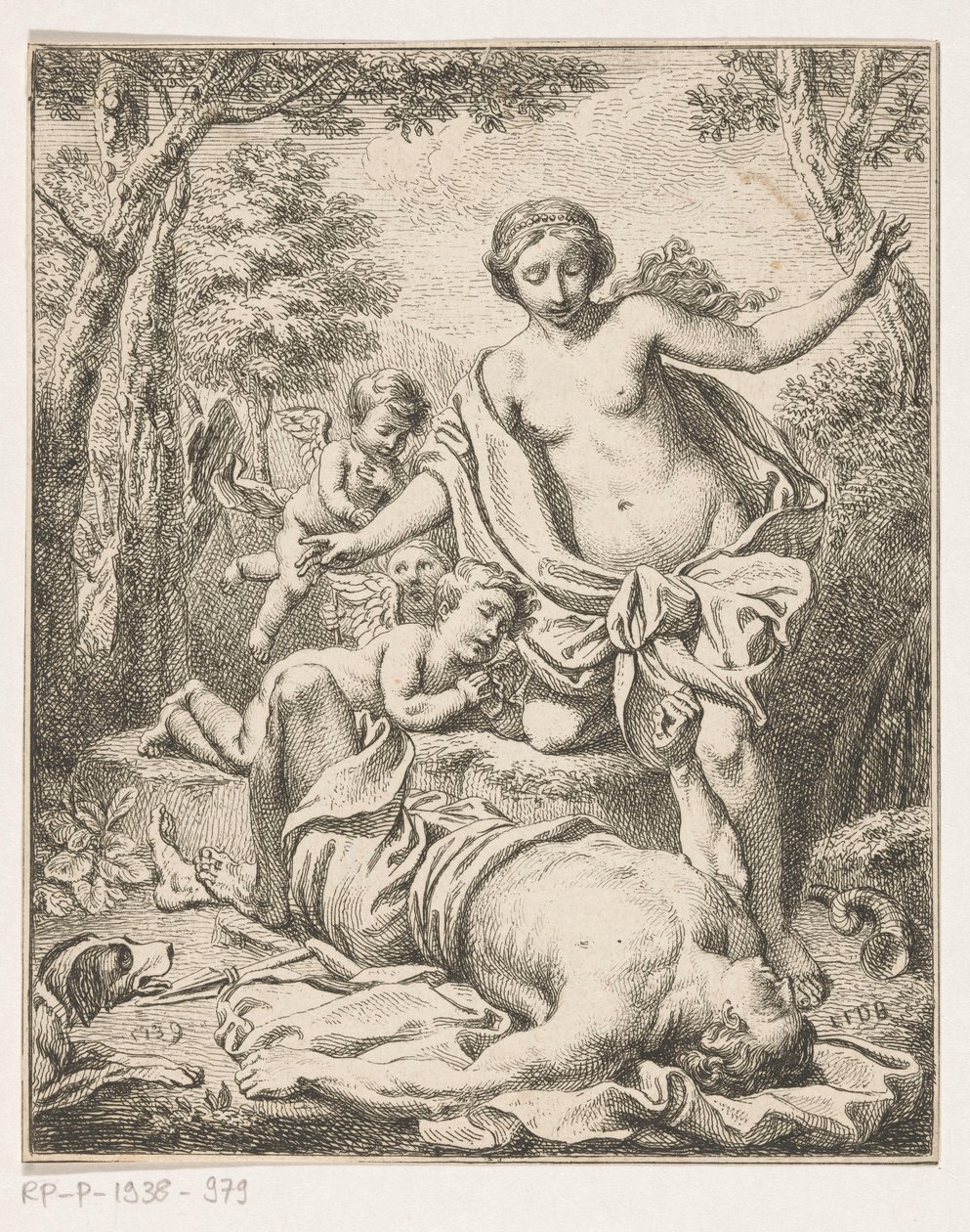 Venus og Adonis av Louis Fabritius Dubourg
