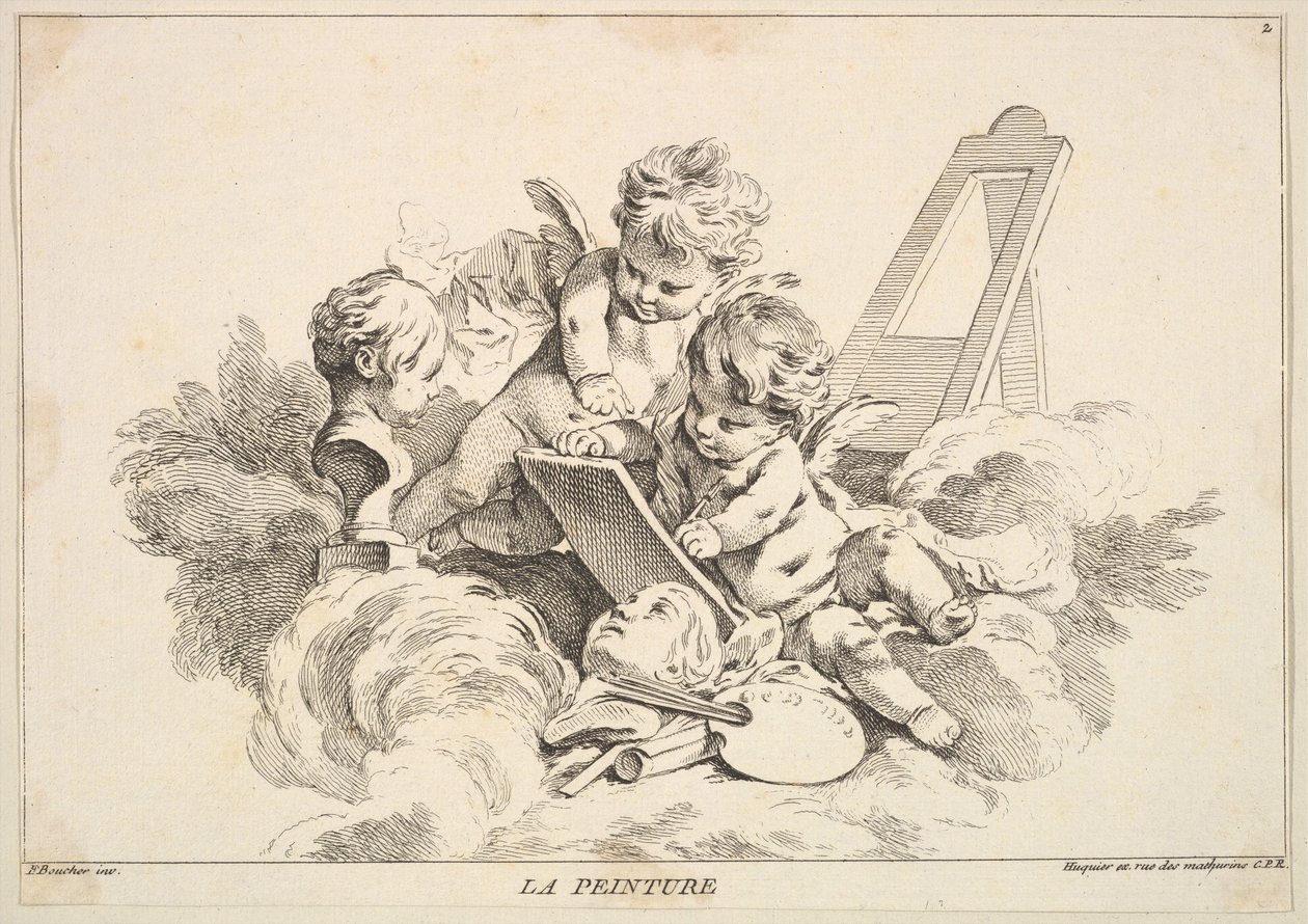 Maleri. av Louis Felix de la Rue