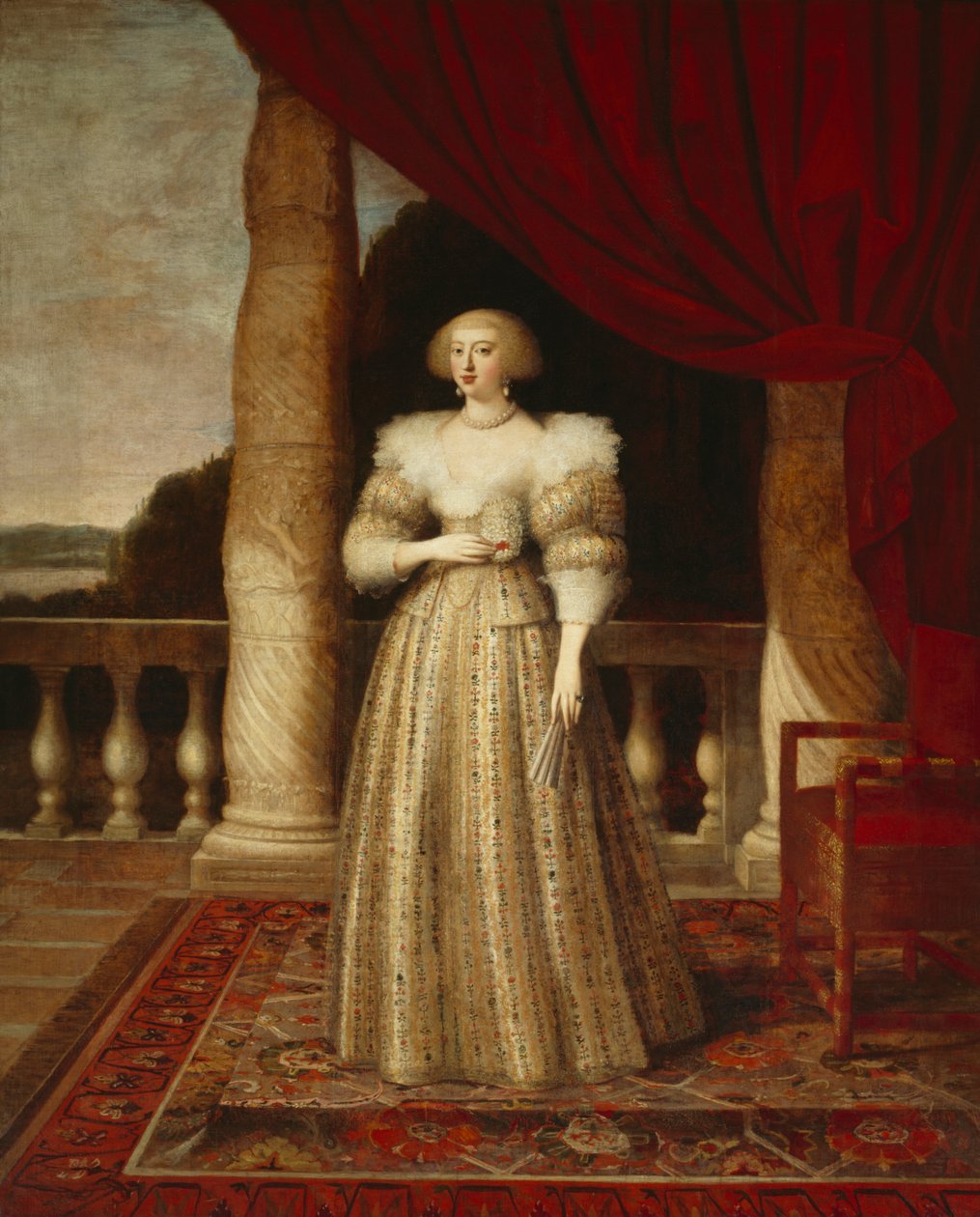 Anne av Østerrike (olje på lerret) av Louis Ferdinand (c.1612 89) Elle
