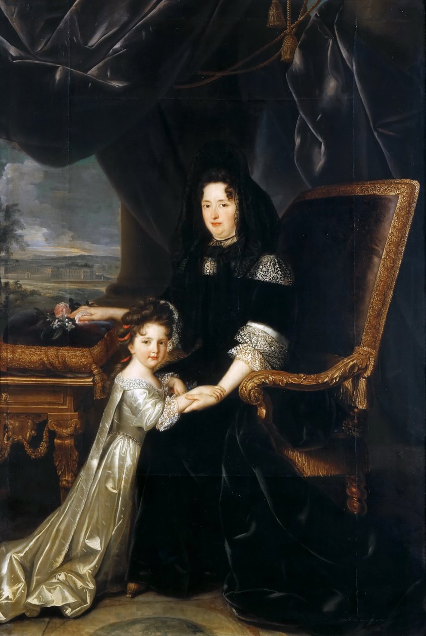 Françoise dAubigné, Marquise de Maintenon 1635-1719 med sin niese av Louis Ferdinand Elle the Younger