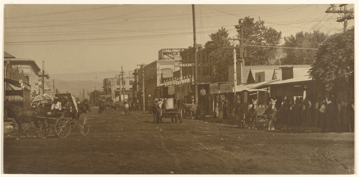 Coalinga Hotel og Main Street av Louis Fleckenstein