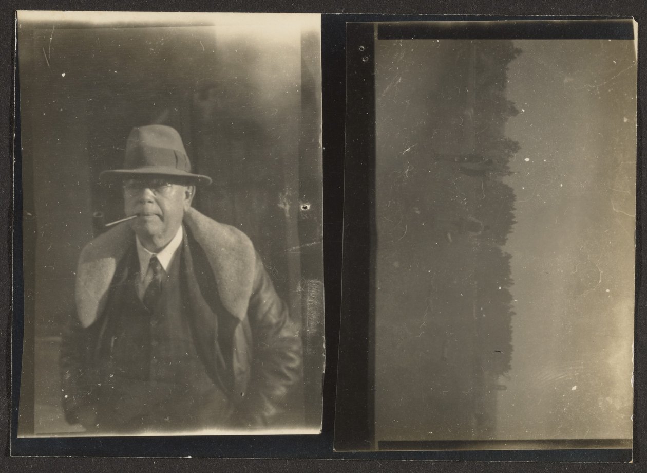 Fleckenstein og figurer i landskap, fotografert på nytt av Louis Fleckenstein