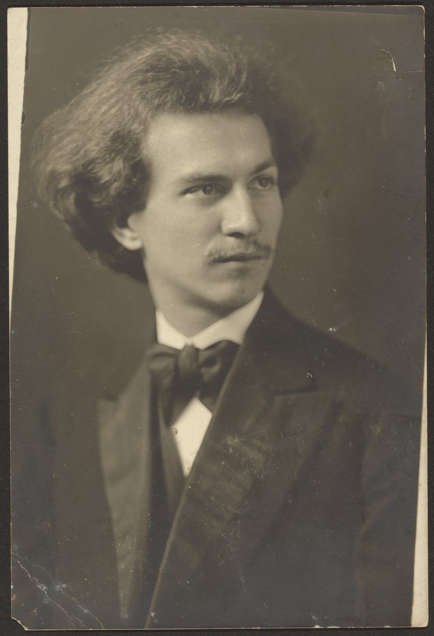 [Portrett av en mann med sløyfe] av Louis Fleckenstein