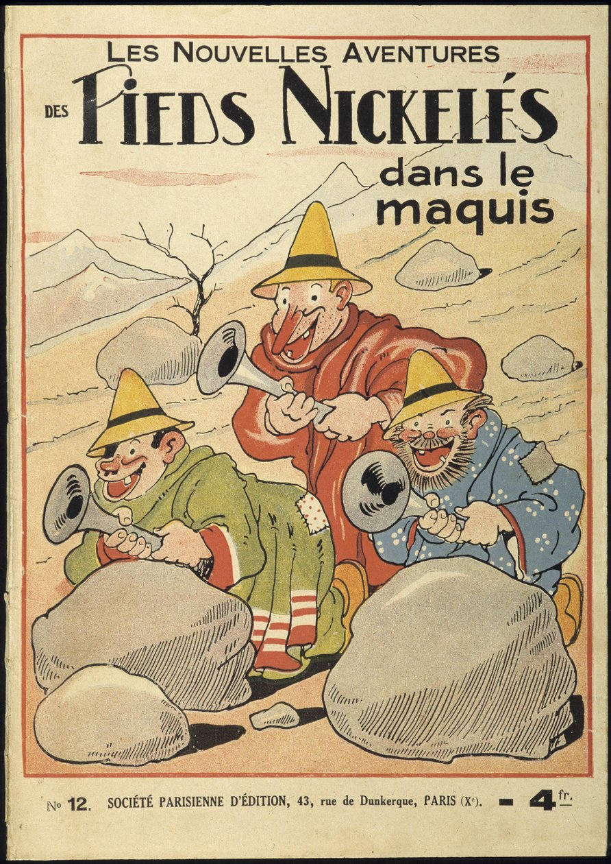 De nye eventyrene til Nickeles Foot in the Maquis, nr. 12. Av Pellos. Rene Pellos kalte Pellos ved sitt virkelige navn Rene Pellarin (1900-1998). Rettigheter forbeholdt. av Louis Forton