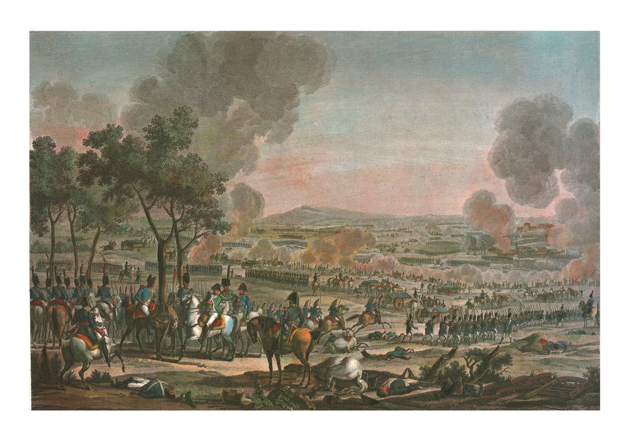 Slaget ved Wagram, 7. juli 1809, c1850. av Louis Francois Mariage