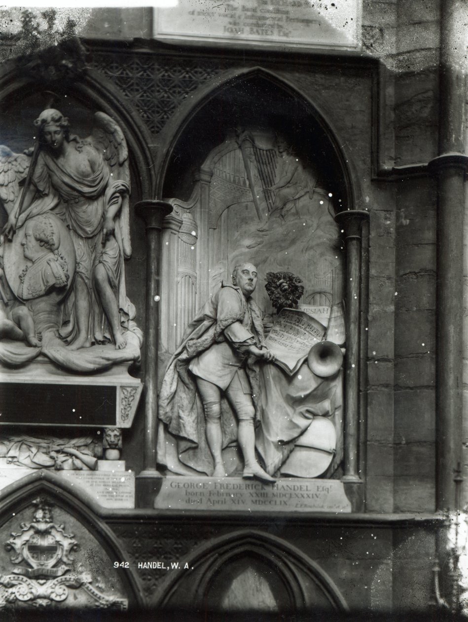 Monument til Handel, 1762 av Louis Francois Roubilliac