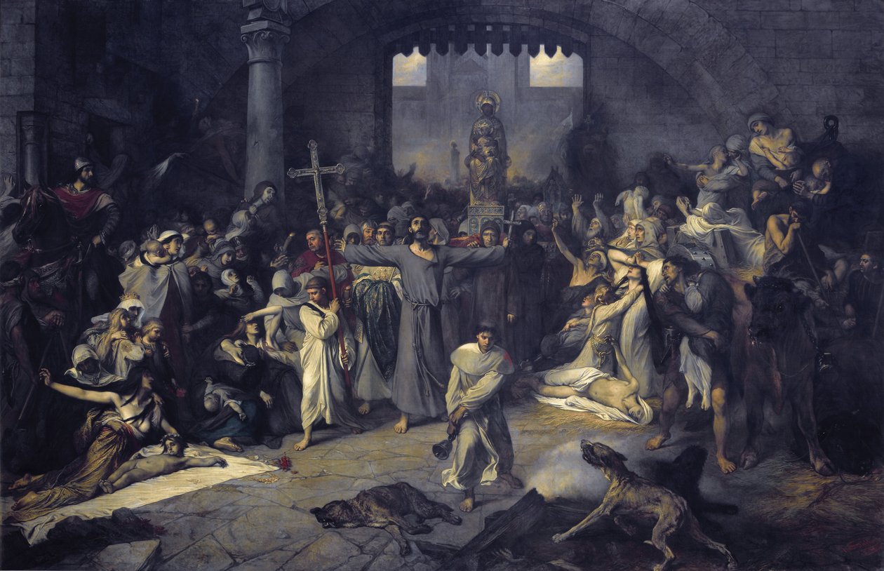 Pesten i Tournai i 1095 av Louis Galarn