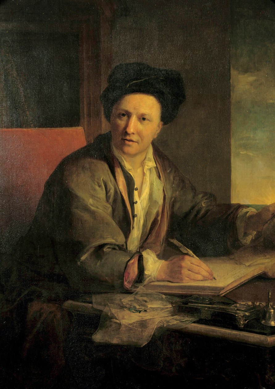Portrett av Bernard Le Bouyer (Le Bovier) av Fontenelle (1657-1757), fransk forfatter Maleri av Louis Galloche (1670-1761) 1723 Søn. 1,2x0,9 m av Louis Galloche