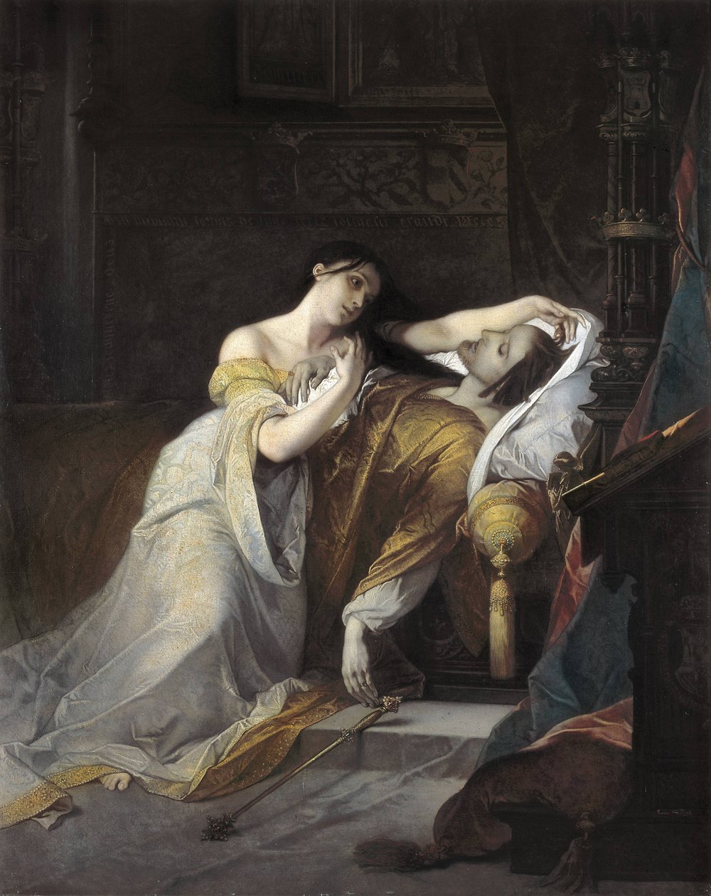 Joan I av Castilla kalte Joan the Mad (Juana la loca) kone til Philip av Habsburg av Louis Galue
