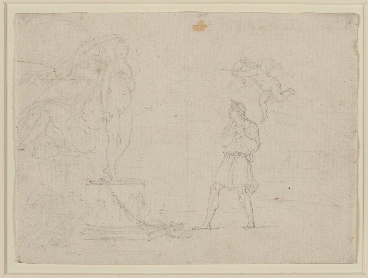 Study For Pygmalion And Galatea, ca. 1797 (kritt på papir) av Louis Gauffier