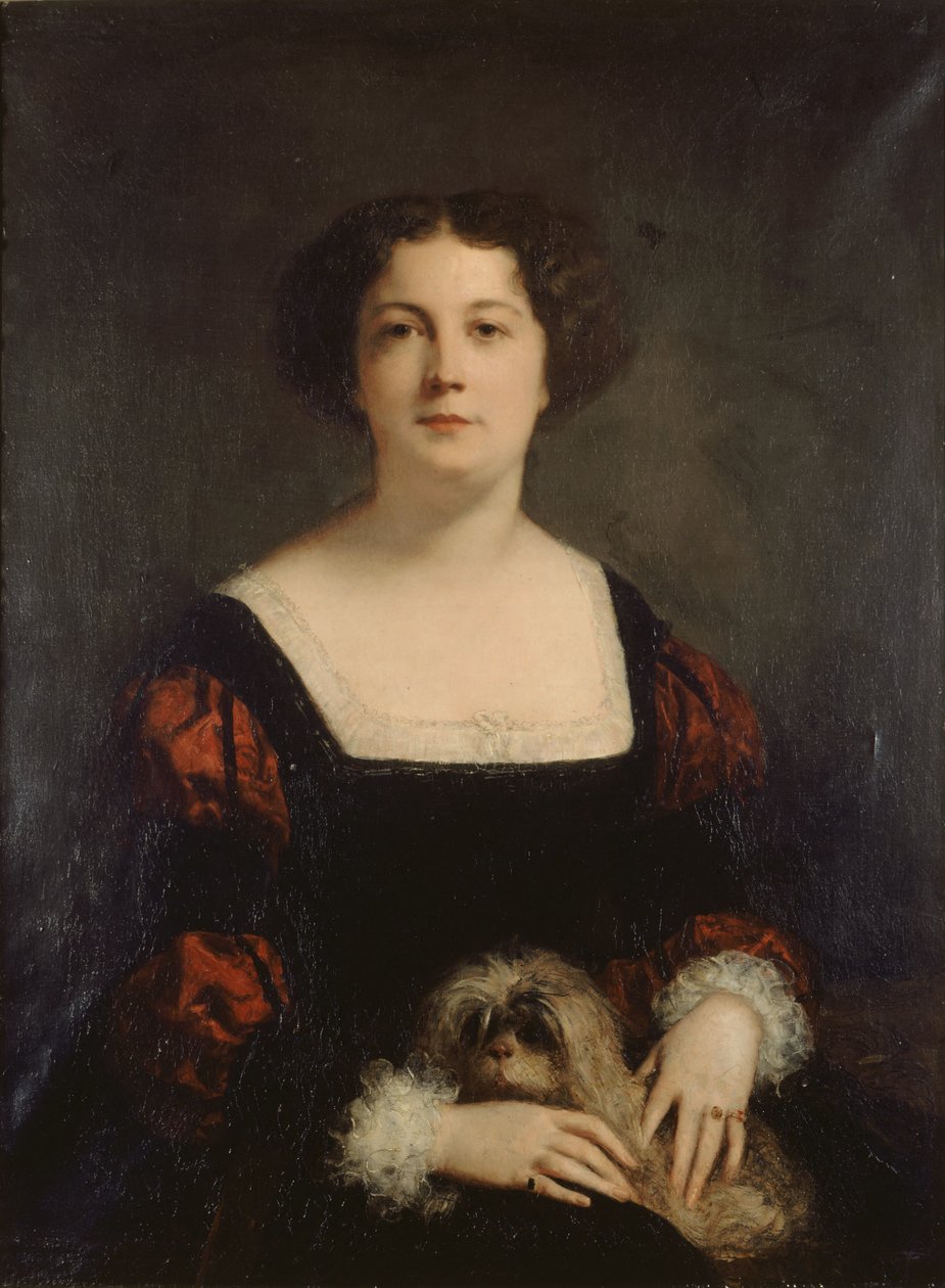 Portrett av Apollonie Sabatier 1822-1889, ca. 1850. av Louis Gustave Ricard