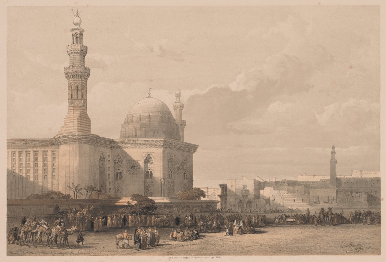 Egypt og Nubia: bind III - nr. 38, moskeen til Sultan Hassan fra det store torget i Rameyleh av Louis Haghe