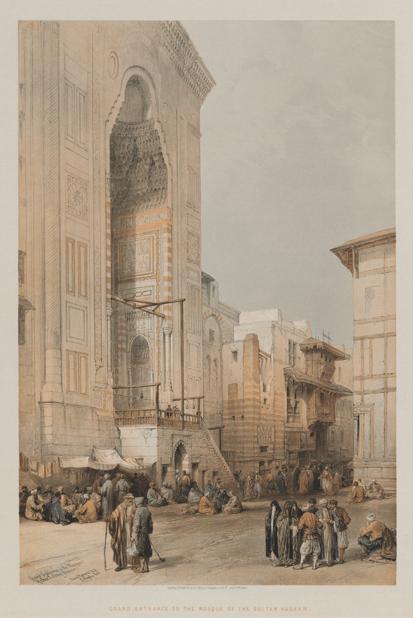 Egypt og Nubia, bind III: Stor inngang til moskeen til Sultan Hassan, 1849. av Louis Haghe