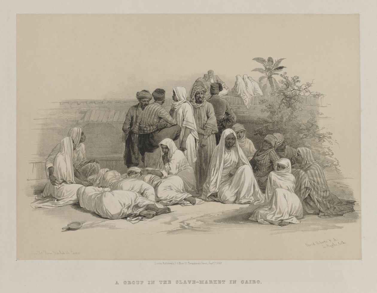 Egypt og Nubia, bind III: På slavemarkedet i Kairo, 1849. av Louis Haghe