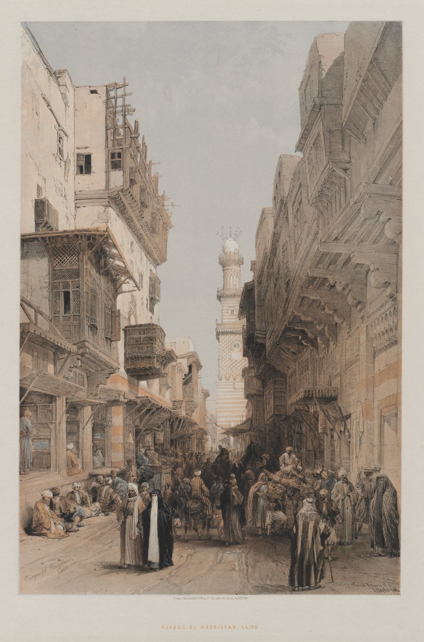 Egypt og Nubia, bind III: Moské el Mooristan, Kairo, 1849. av Louis Haghe