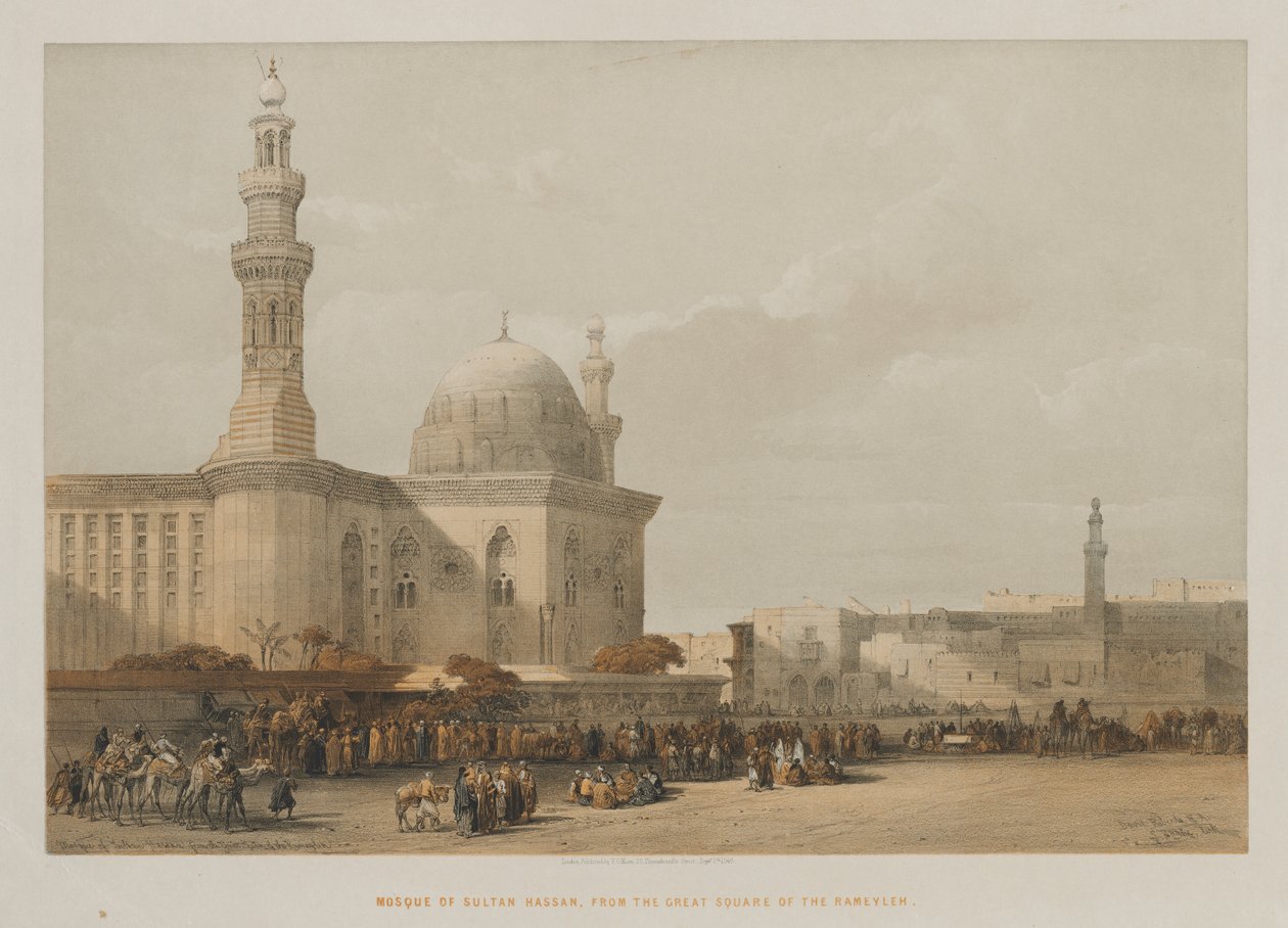 Egypt og Nubia, bind III: Moskeen til Sultan Hassan, fra det store torget til Rameyleh av Louis Haghe
