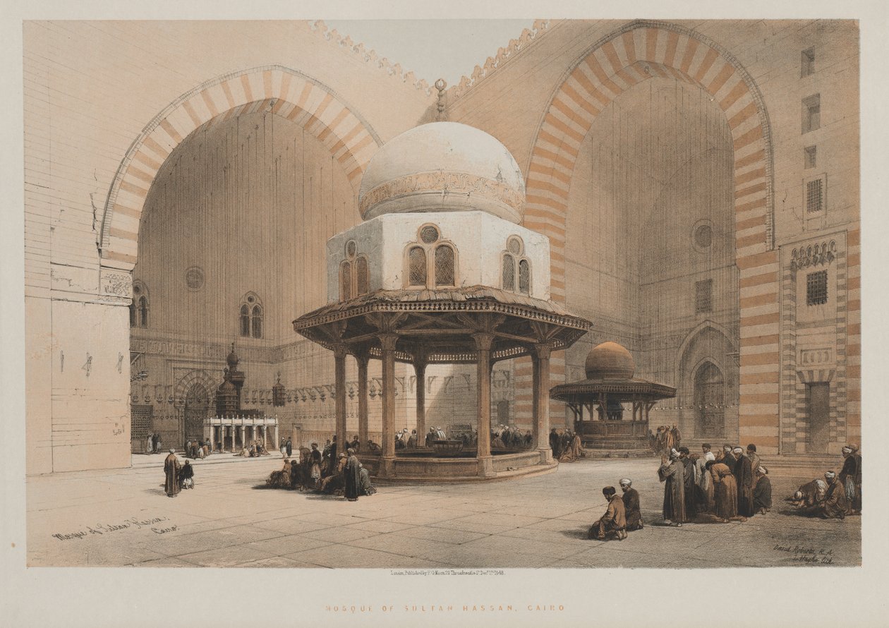 Egypt og Nubia, bind III, moskeen til Sultan Hassan, Kairo, 1848. av Louis Haghe
